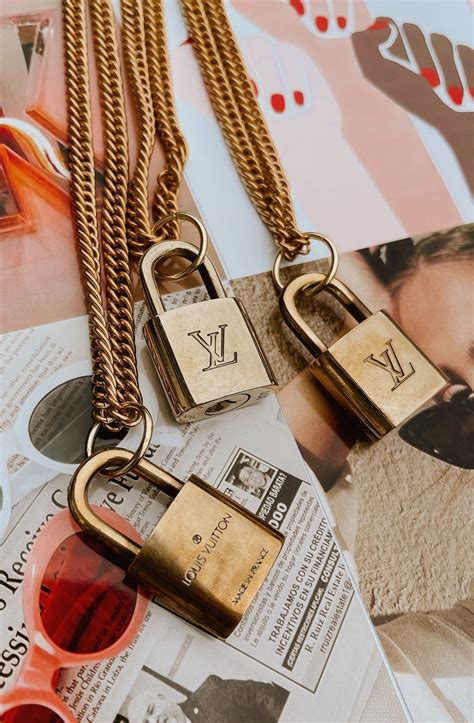 authentic louis vuitton lock necklace|louis vuitton lock necklace vintage.